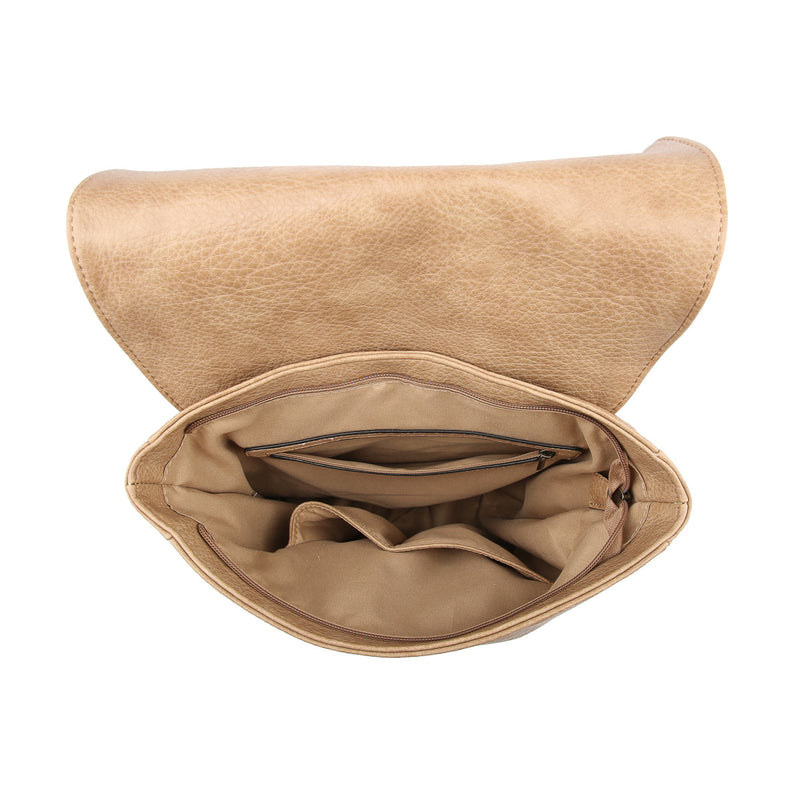 Valerie Flapover Backpack w/ Grommet Details