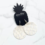 Florence in Silver Pearl Croc - Dixie Bliss - Dangle Earrings