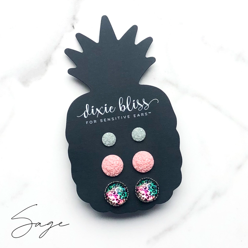 Sage - Dixie Bliss - Trio Stud Earring Set