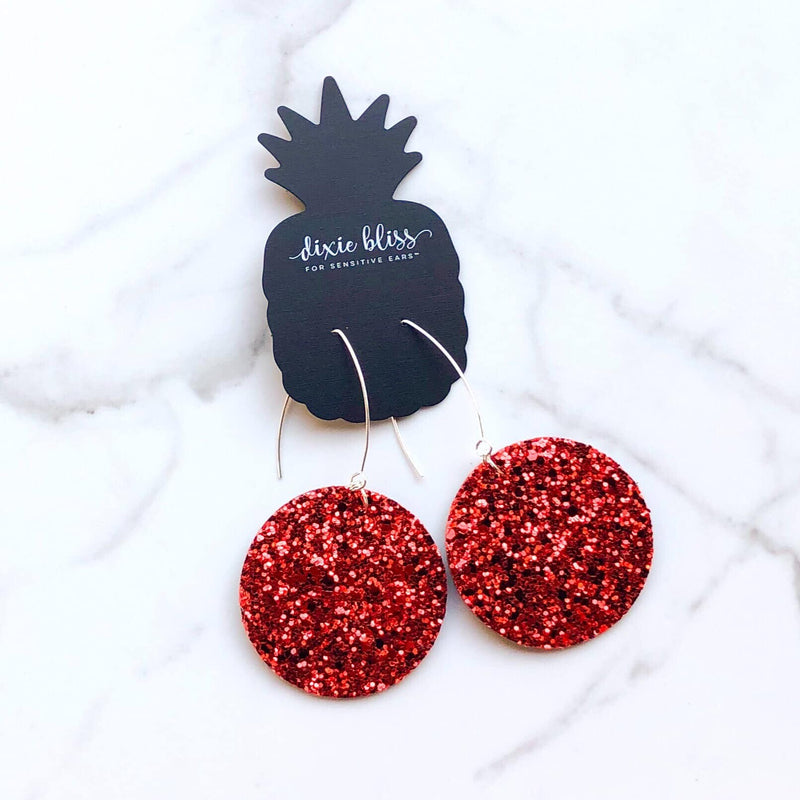 Vegas in Scarlet - Dixie Bliss - Dangle Earrings