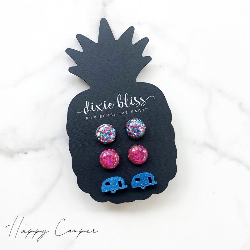 Happy Camper - Dixie Bliss - Trio Stud Earring Set