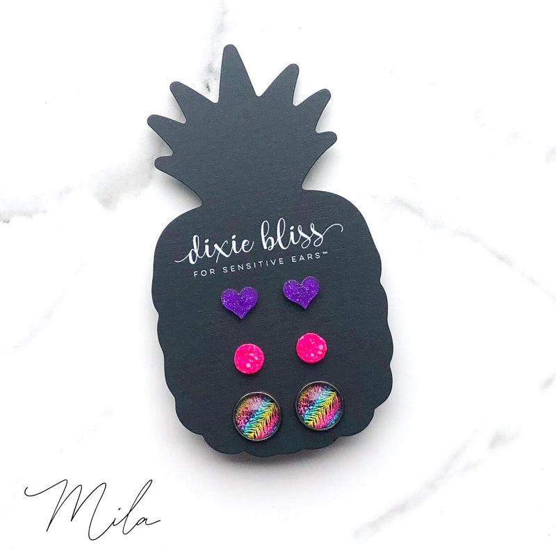 Mila - Dixie Bliss - Trio Stud Earring Set