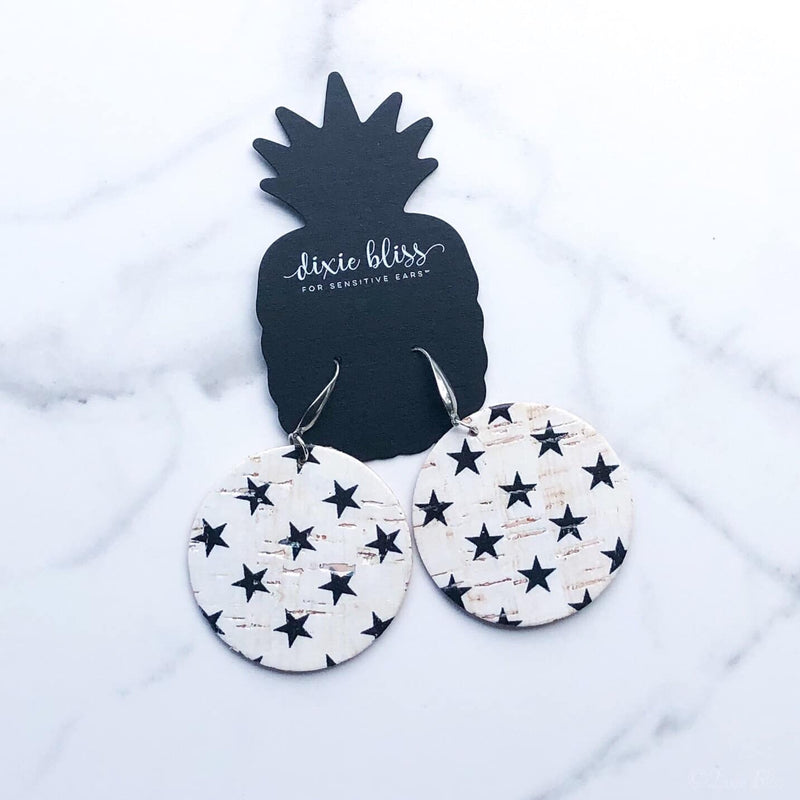 Florence in Star Cork - Dixie Bliss - Dangle Earrings