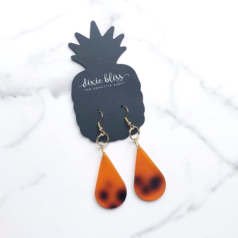 Augusta in Tortoise - Dixie Bliss - Dangle Earrings