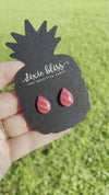 Candy Stripe Teardrops - Dixie Bliss - Single Stud Earrings