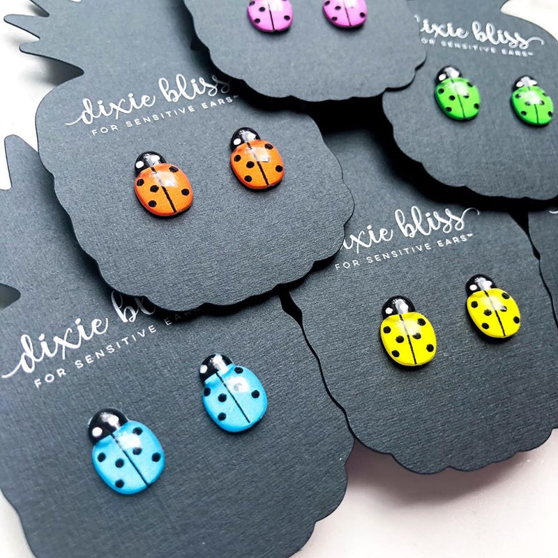 Ladybug - Dixie Bliss - Single Stud Earrings