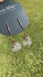 Golden Snow Globe - Dixie Bliss - Dangle Earrings