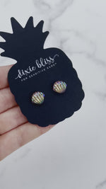 Seashells in Coral Sands - Dixie Bliss - Single Stud Earrings