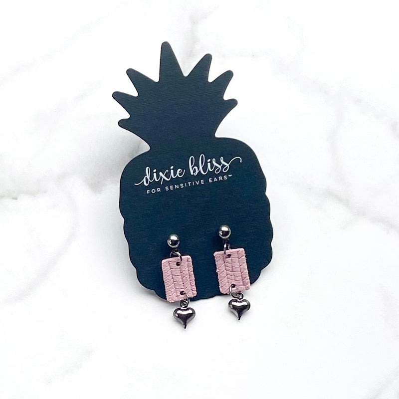 Blushing Heart - Dixie Bliss - Dangle Earrings **LTD EDITION