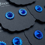 Captivating Gems in Royal Blue - Dixie Bliss - Single Stud Earrings