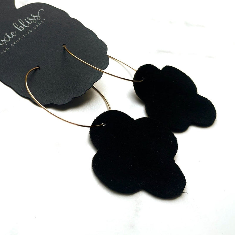 Madison in Black suede - Dixie Bliss - Dangle Earrings