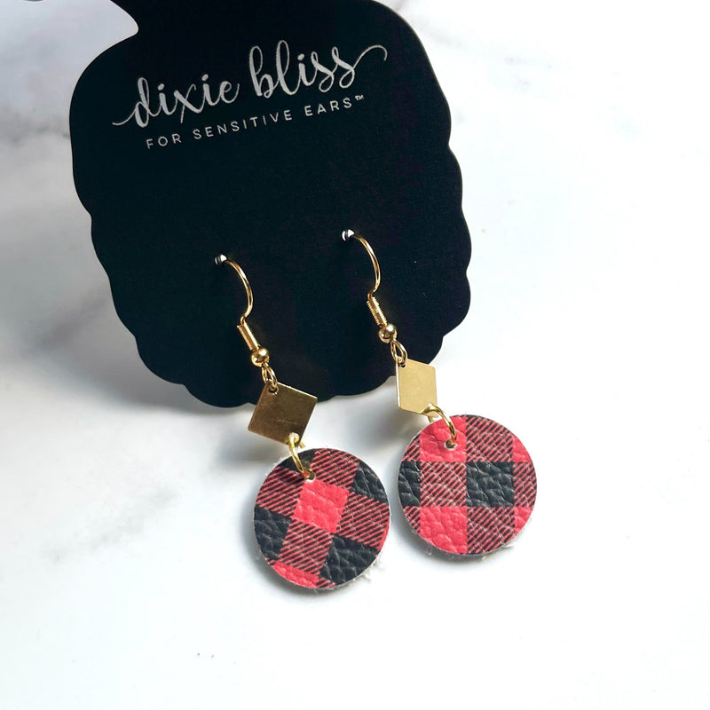 Cranston in Buffalo Plaid - Dixie Bliss - Dangle Earrings