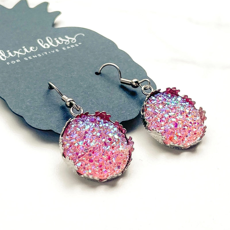 Druzy Dreams in Blush - Dixie Bliss - Dangle Earrings