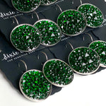 Glam in Emerald Diamonds - Dixie Bliss - Leverback Earrings