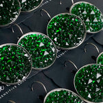 Glam in Emerald Diamonds - Dixie Bliss - Leverback Earrings