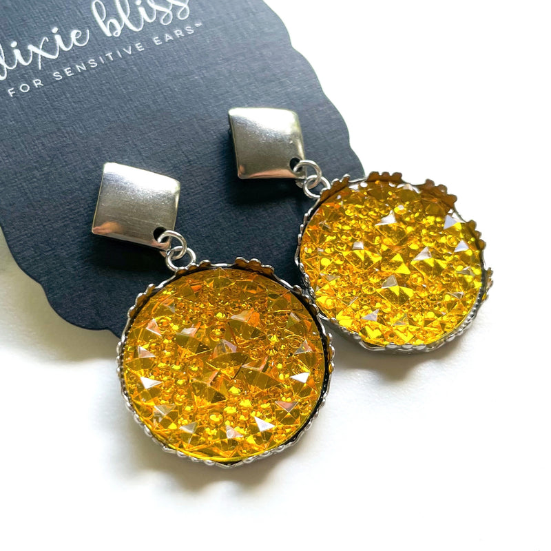 Hopeful in Sunbeam Diamonds - Dixie Bliss - Dangle Earrings