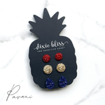 Pavani - Dixie Bliss - Trio Stud Earring Set