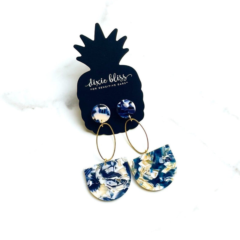 Say Less in Greek Ocean - Dixie Bliss - Dangle Earrings