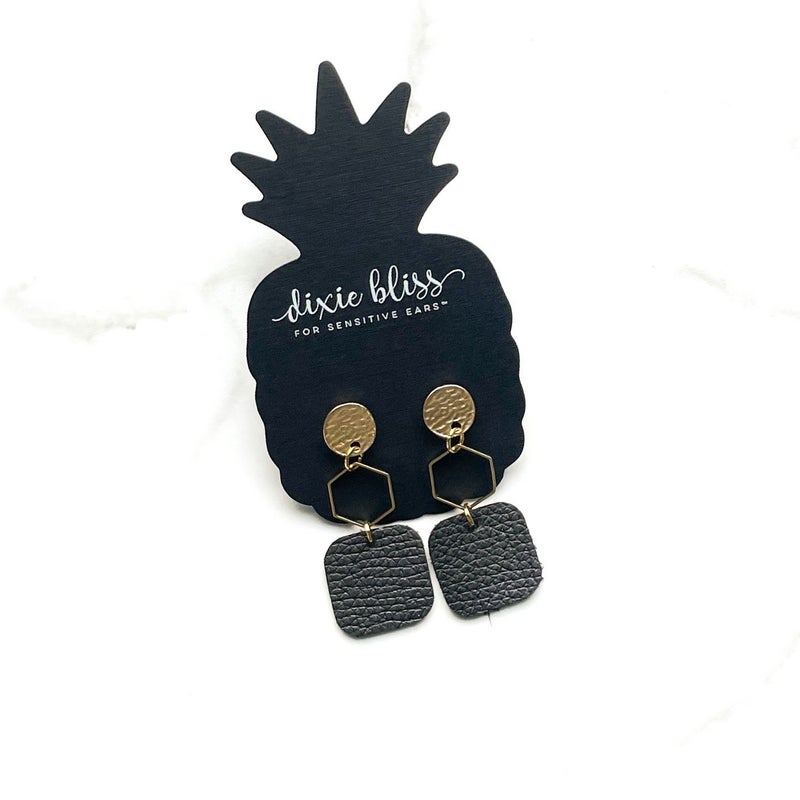 Bedford in Black - Dixie Bliss - Dangle Earrings