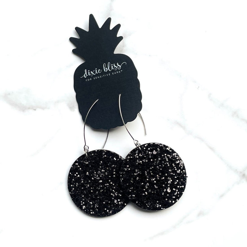 Vegas in Jet Black - Dixie Bliss - Dangle Earrings