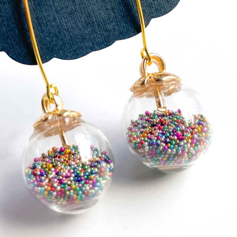 Snow Globe in Spring Sprinkles - Dixie Bliss - Dangle Earrings