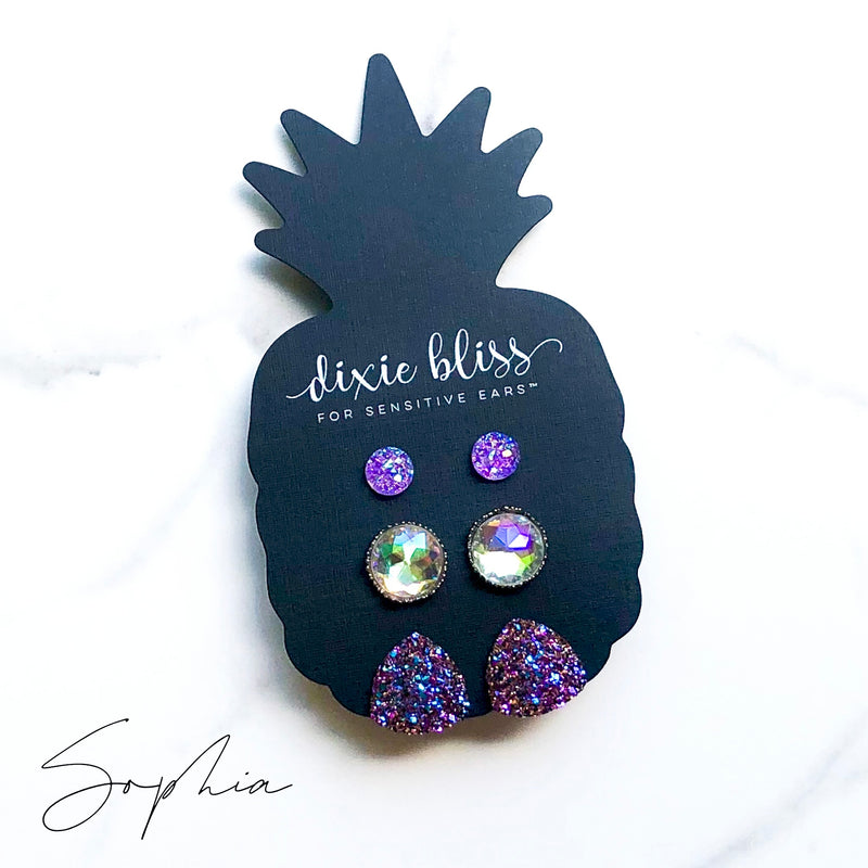 Sophia - Dixie Bliss - Trio Stud Earring Set