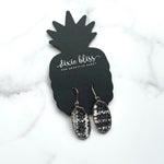 Rewind in Charcoal Tweed - Dixie Bliss - Dangle Earrings