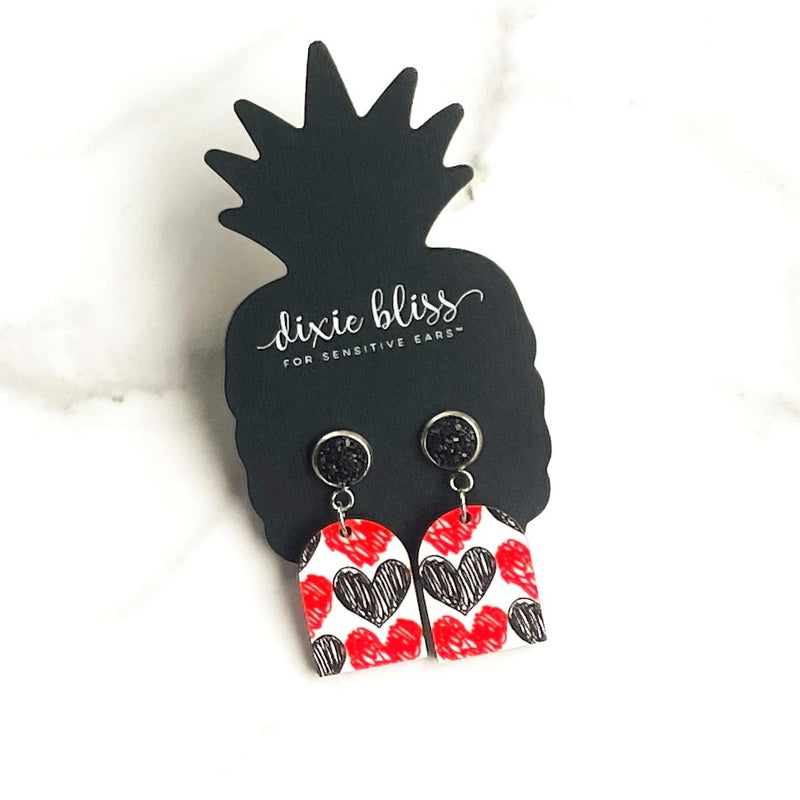 Tracing My Heart - Dixie Bliss - Dangle Earrings