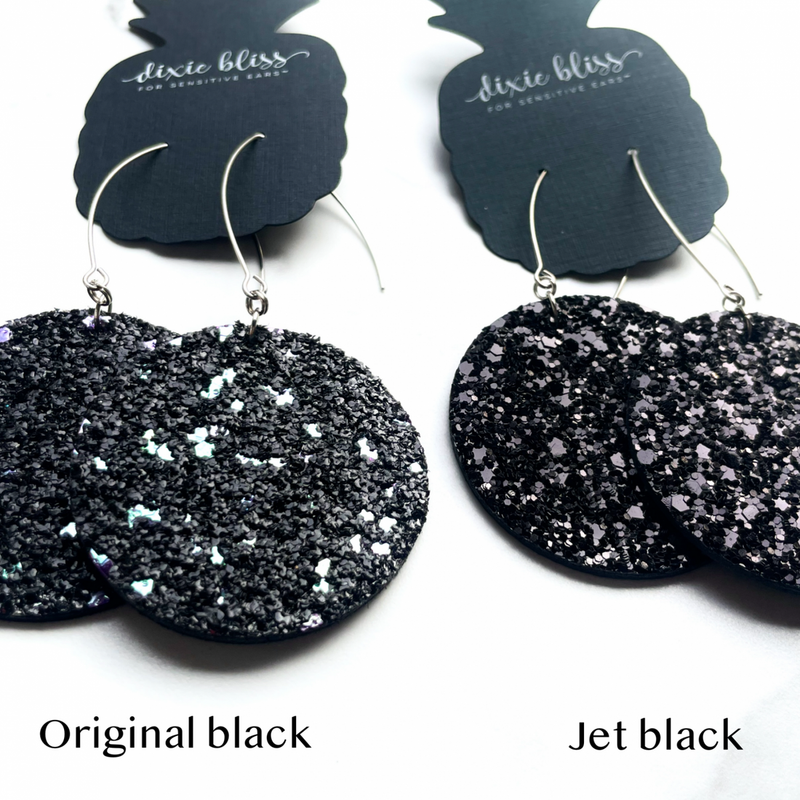 Vegas in Jet Black - Dixie Bliss - Dangle Earrings