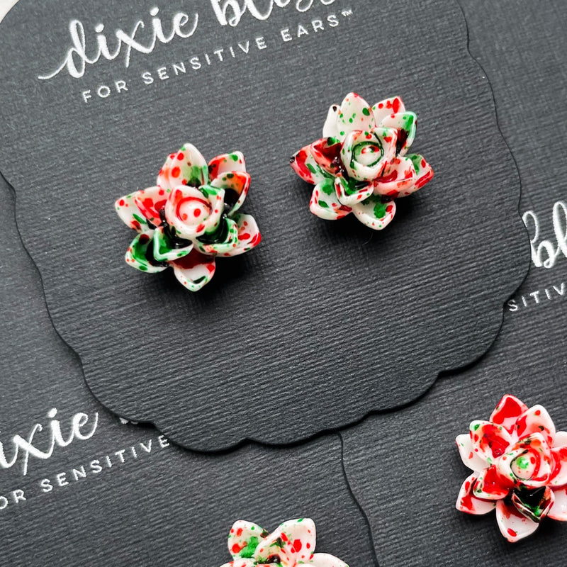 Yuletide Succulents - Dixie Bliss - Single Stud Earrings