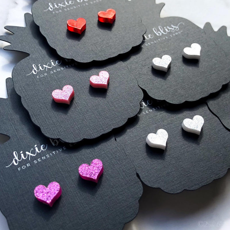 9mm Confetti hearts - Dixie Bliss Luxuries