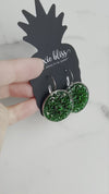 Glam in Emerald Diamonds - Dixie Bliss - Leverback Earrings