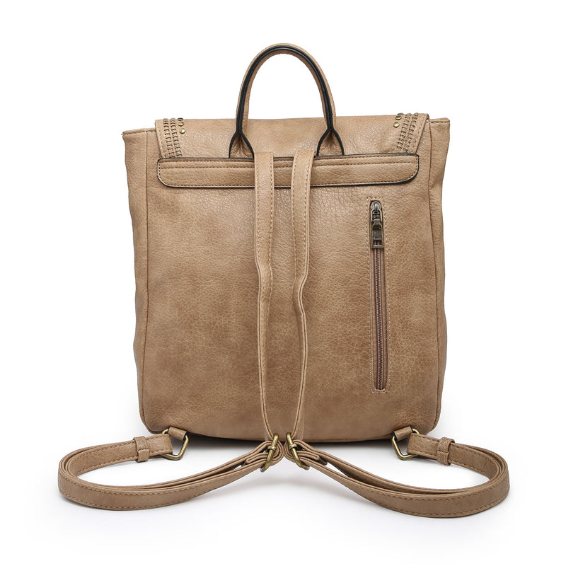 Valerie Flapover Backpack w/ Grommet Details