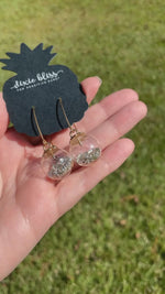 Golden Snow Globe - Dixie Bliss - Dangle Earrings