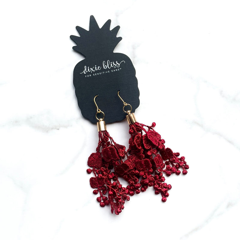 Vine in Sangria - Dixie Bliss - Dangle Earrings