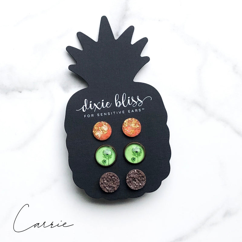 Carrie - Dixie Bliss - Trio Stud Earring Set