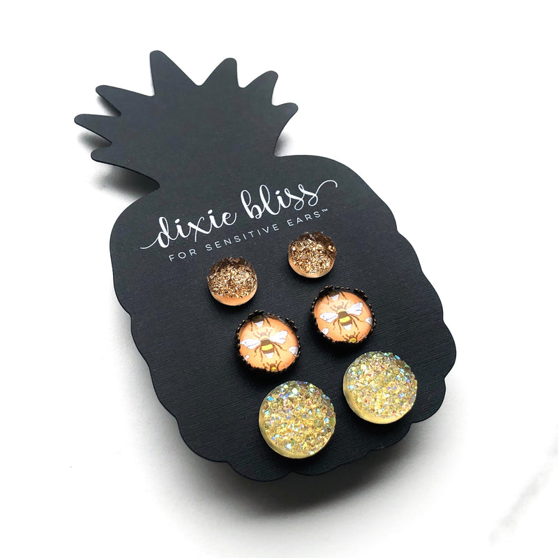 Beatrice - Dixie Bliss - Trio Stud Earring Set