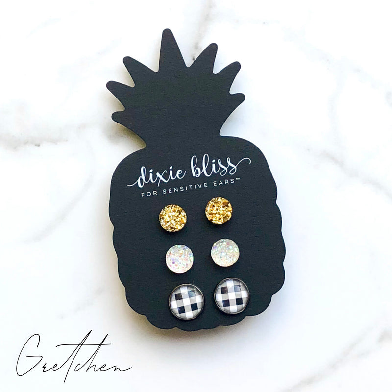 Gretchen - Dixie Bliss - Trio Stud Earring Set