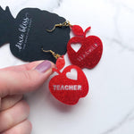 Teacher Apple - Dixie Bliss - Dangle Earrings