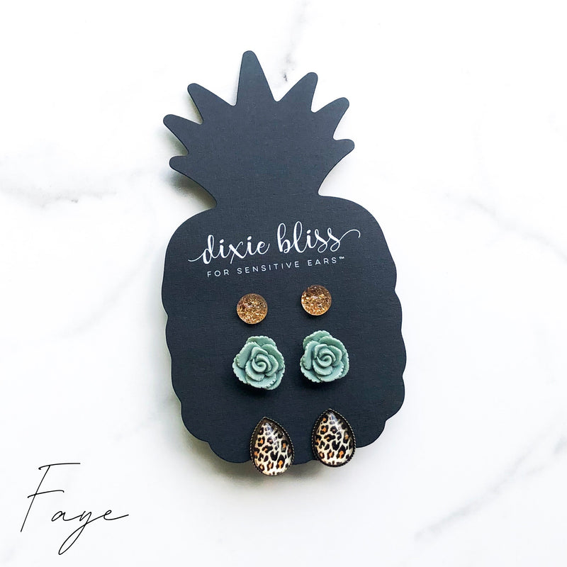 Faye - Dixie Bliss - Trio Stud Earring Set