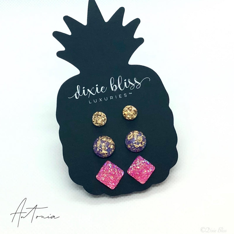 Antonia - Dixie Bliss - Trio Stud Earring Set