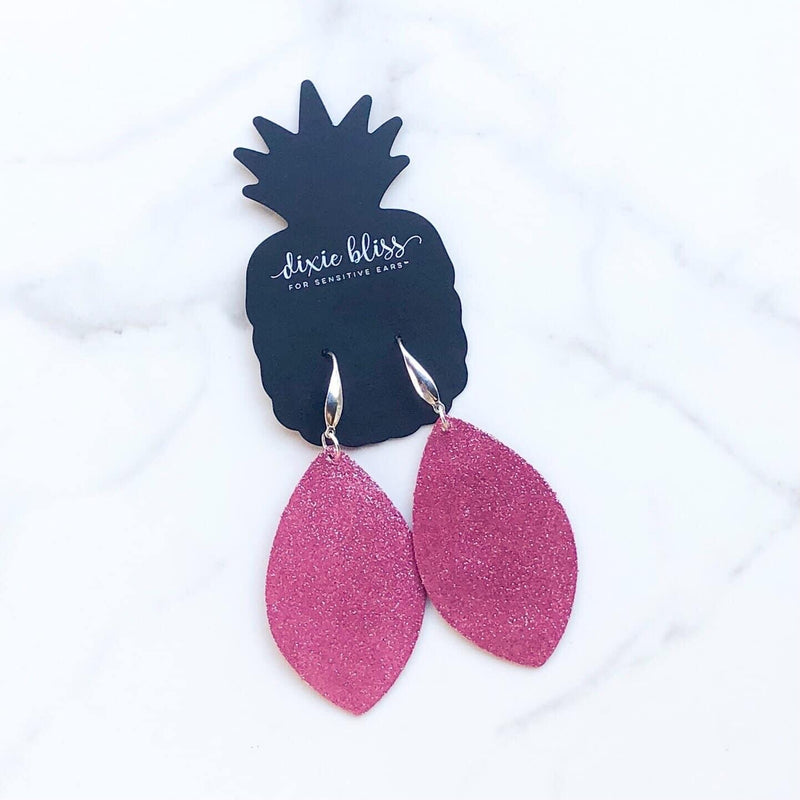 Sydney in Raspberry Shimmer - Dixie Bliss - Dangle Earrings