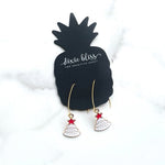 White Christmas Trees - Dixie Bliss - Dangle Earrings **LTD EDITION