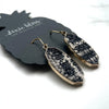 Rewind in Charcoal Tweed - Dixie Bliss - Dangle Earrings